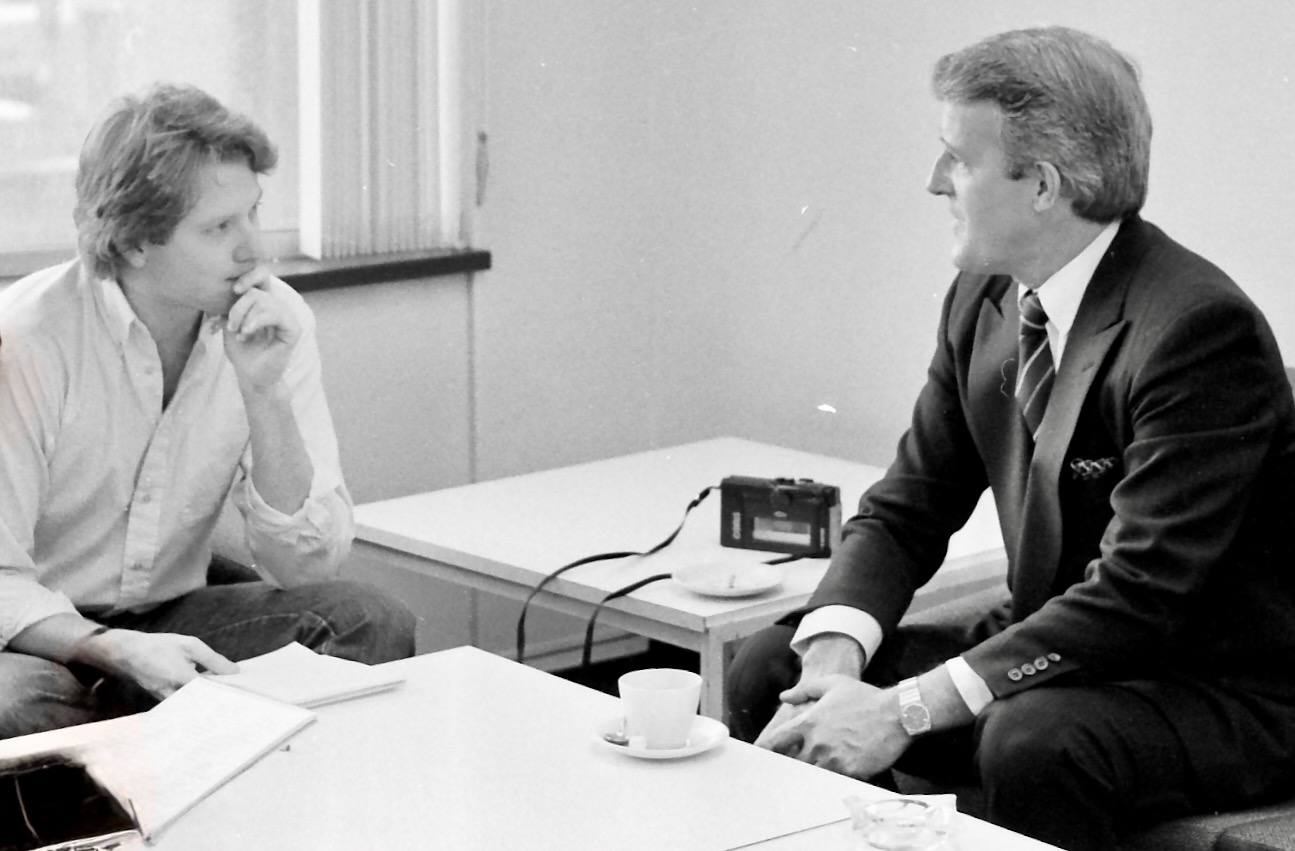 Adam Corelli interviewing Brian Mulroney
