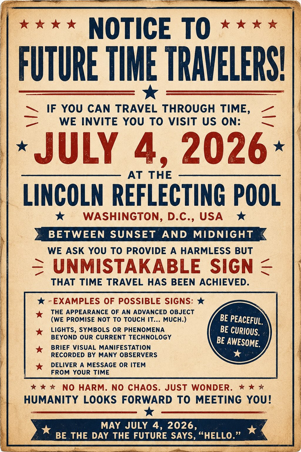 Notice To Time Travellers Of The Future image