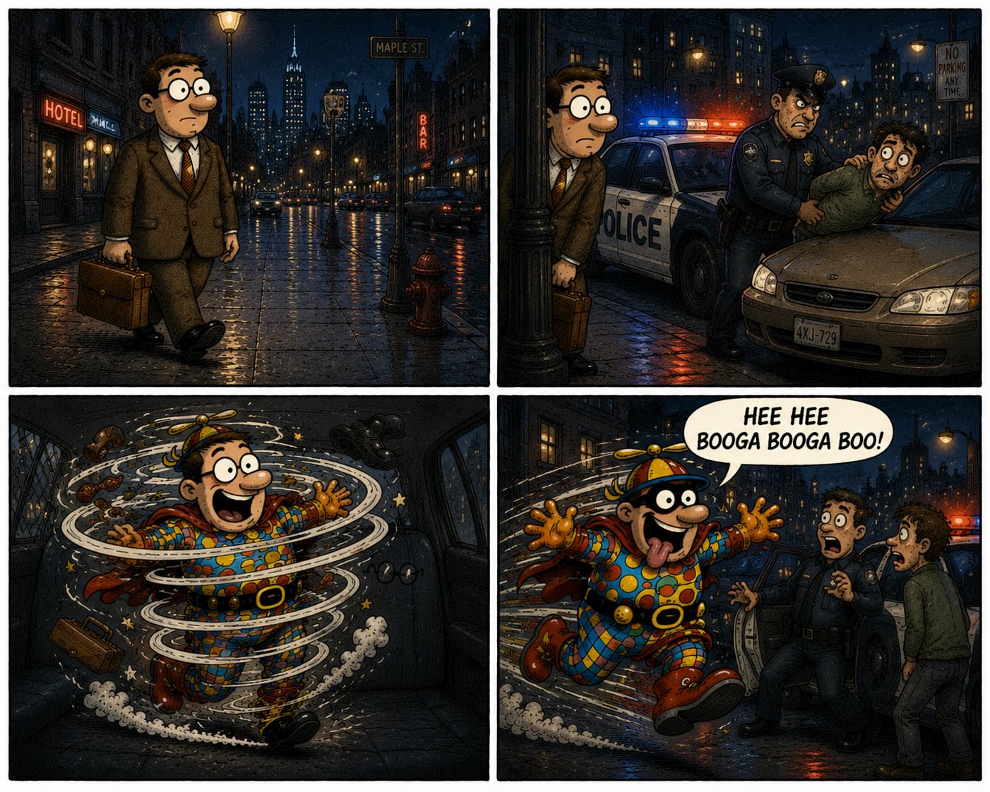 Silly hero in the line of duty