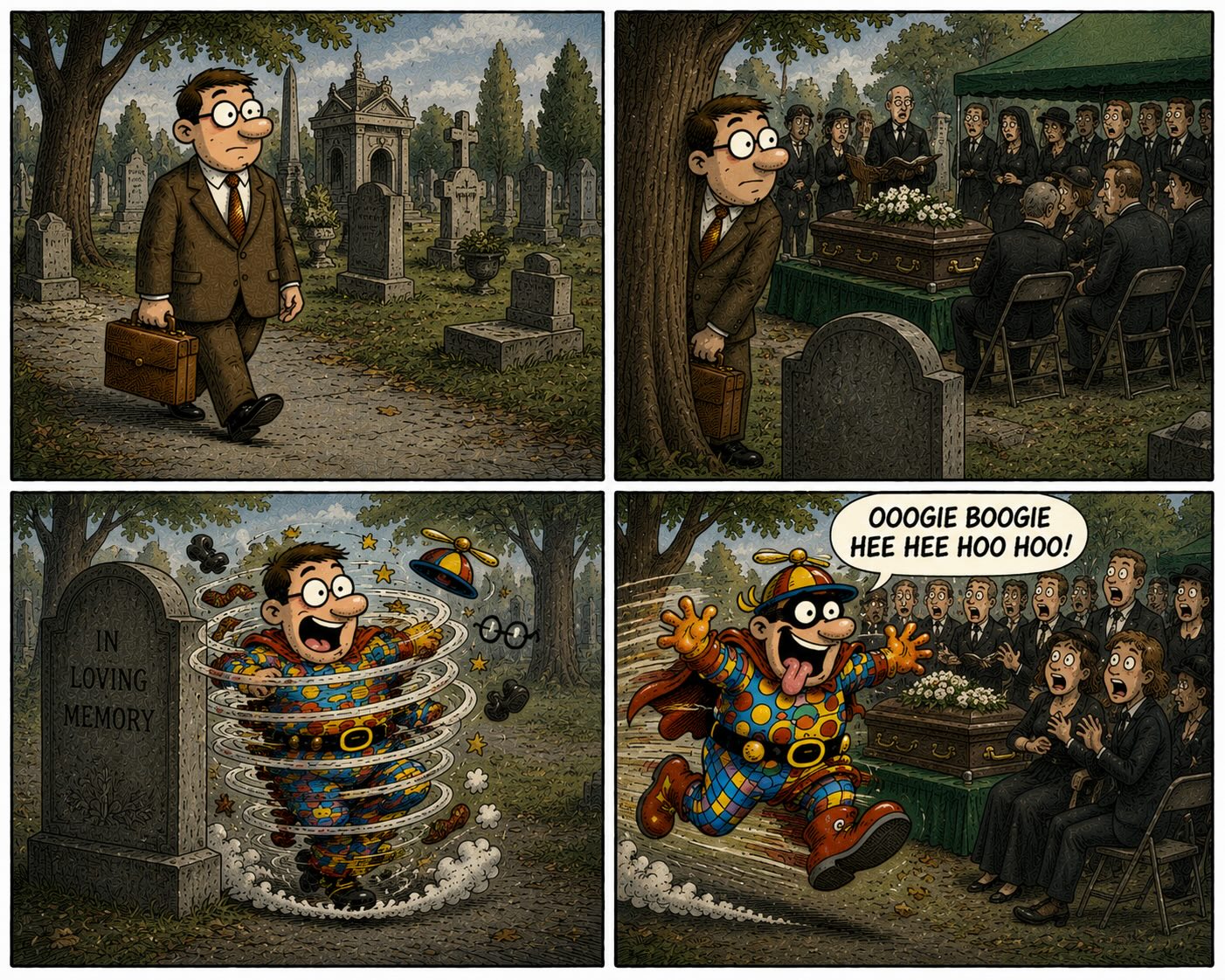 Silly hero send off