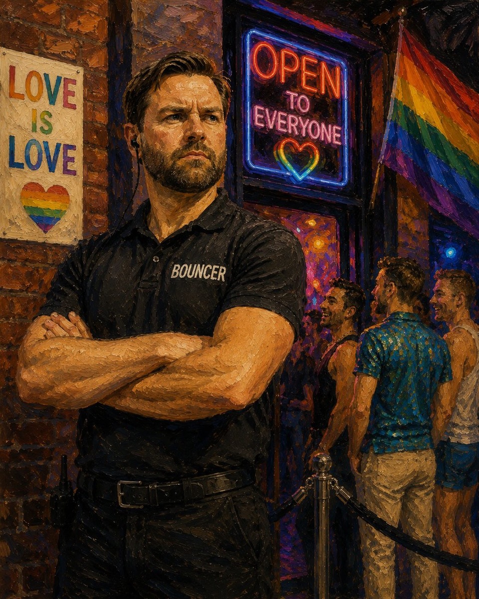 JD Vance imagined as a gatekeeper